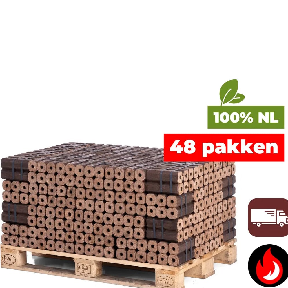 Pini Kay Briketten | 100% NL | Eik | 48 pakken