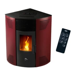 Sannover Hoekpelletkachel Iseos 12,2 Kw Bordeaux Sannover