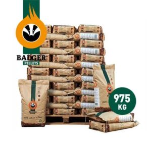 65 zakken - Badger Houtpellets DIN+ & ENplus A1 (15kg per zak)